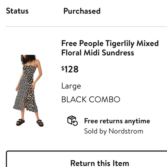 Free People Tigerlily Mixed Floral Midi Sundress - Picture 3 of 7